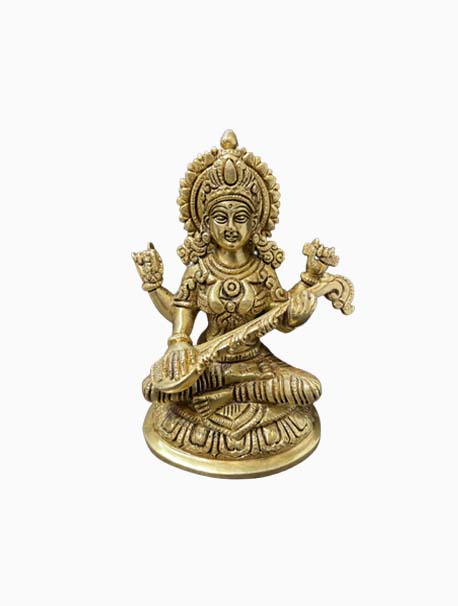 Brass Saraswati